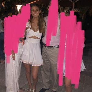 COPY - Tularosa Mid Cutout Ruffle Shoulder Mini Dress